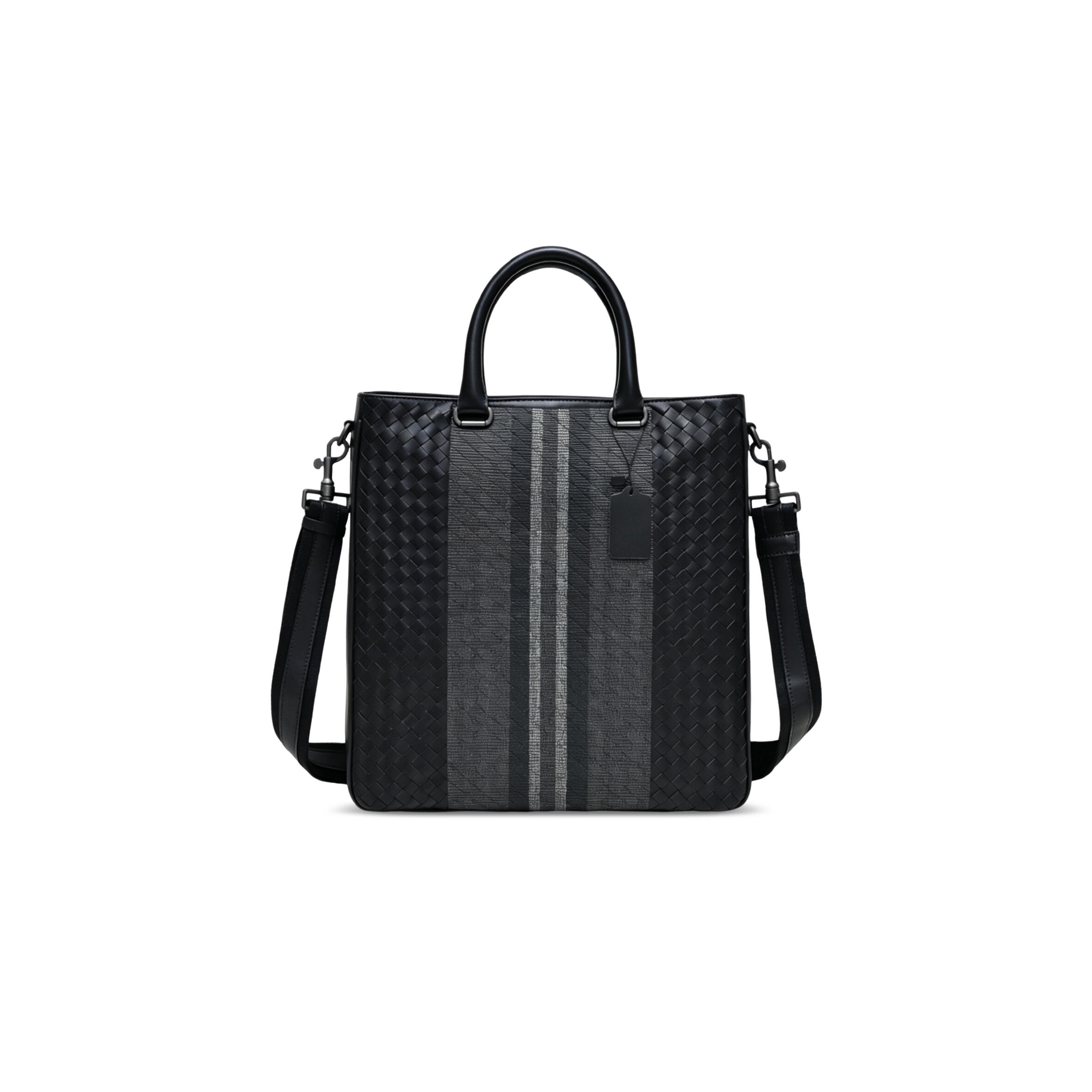 BOTTEA VENETA INTRECCIATO STRIPED HANDBAG (35*34*7cm)